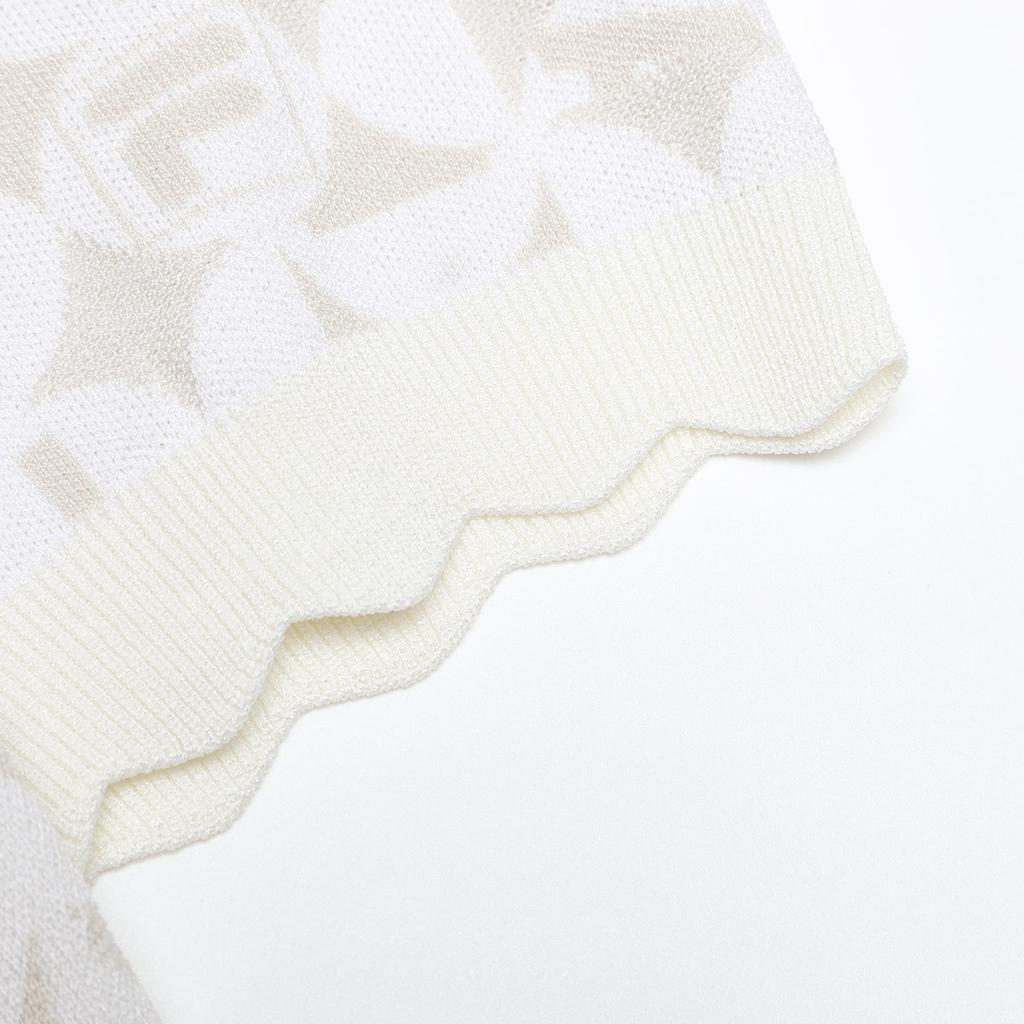 FILA Emerald Fashion Casual Printed Crew Neck Short Sleeve T-Shirt Women Tops White F11W334401FZB