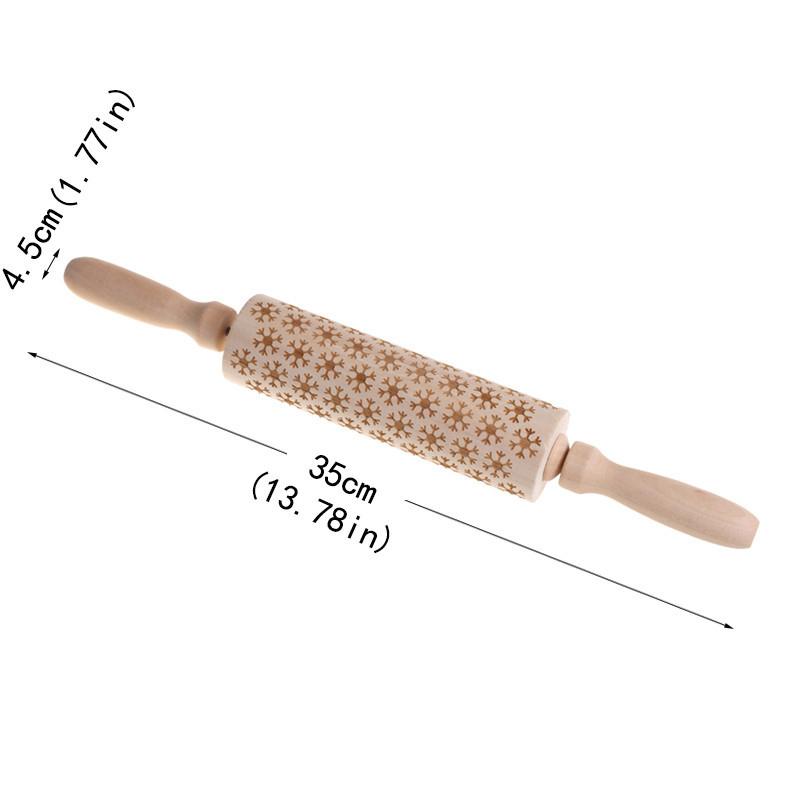 

1PC Embossing Engraved Rolling Pin Baking Tool Cookie Fondant Cake Dough Roller Patterned Rolling Pin Kitchen Accessories