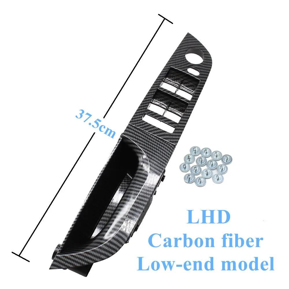 For BMW 3 Series E90 E91 316 318 320 325 Upgraded LHD RHD Carbon Fiber Inner Door Pull Handle Kit Panel Trim Cover Replacement