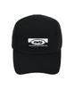 Nyuteib Big Head Fit Curved Brim Camp Cap - Black