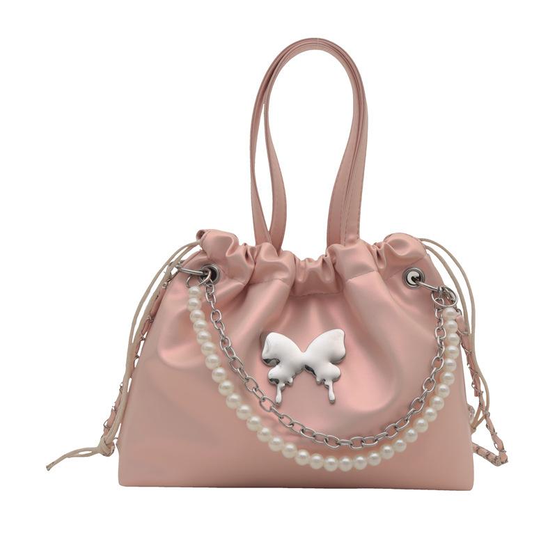 Längliche schmetterlingsförmige feminine Tasche Premium-Tasche ausländischer Stil Perlenkette vielseitig Frühling und Sommer neu