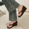 Fashion Fashion Women Flip Flops 2025 Summer Ladies Casual Wedge Heel Slippers Outdoor Beach Comfy Vacation Dress Platform Women Sandals