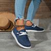 Dámské šněrovací boty, ležérní plátěné lehké slip-on boty, dámská outdoorová obuv