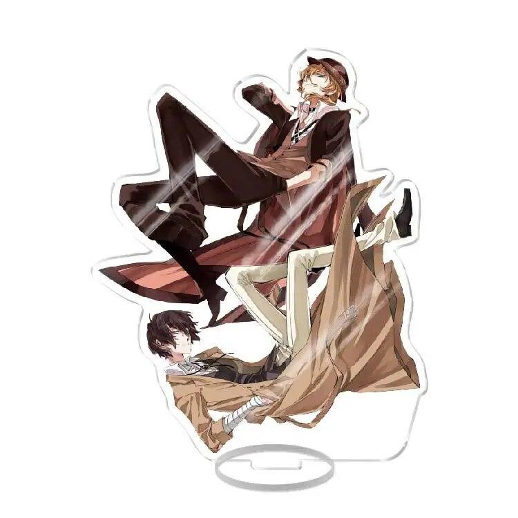 New Bungo Stray Dogs Anime Figure Acrylic Stand Model Toy Dazai Osamu Nakahara Chuuya Ryunosuke New Year Desk Decor Collect Gift