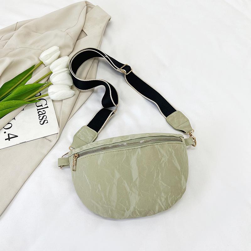 

Niche 2024 дизайнерская сумка через плечо женская корейская сумка через плечо поясная сумка модный тренд простая женская повседневная сумка на грудь зелёный