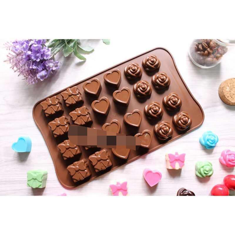 Silikonowa forma do pieczenia Serce i Róża
