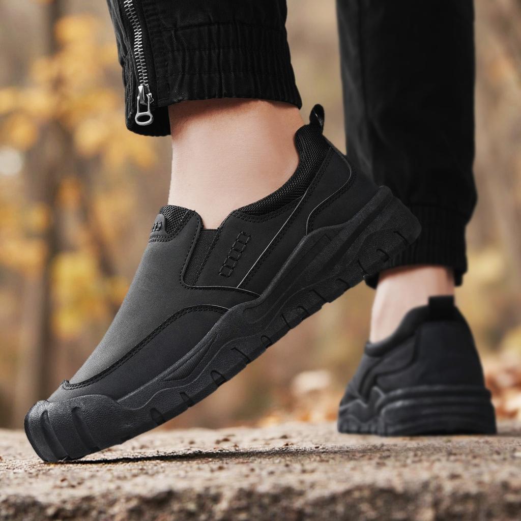 Classic Outdoor Hiking Men's Sneakers Trekking Shoes Slip-On Loafers Non-Slip Hard Grip Trail Walking Camping Casual Men Shoes