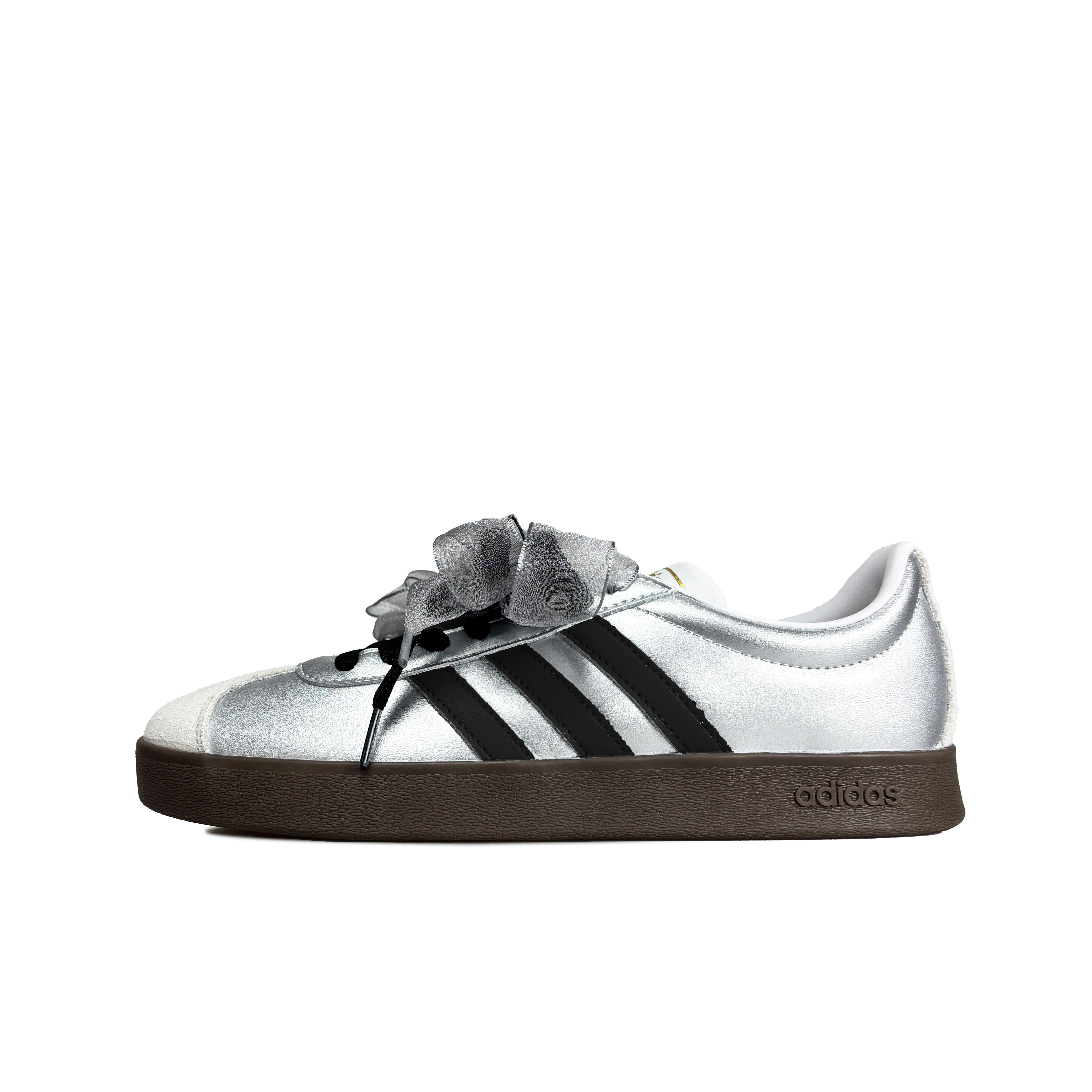 

Adidas Neo VL Court 2.0 Low top Skateboard Shoes Unisex Silver Black ID6015(Team619-) 35⅔