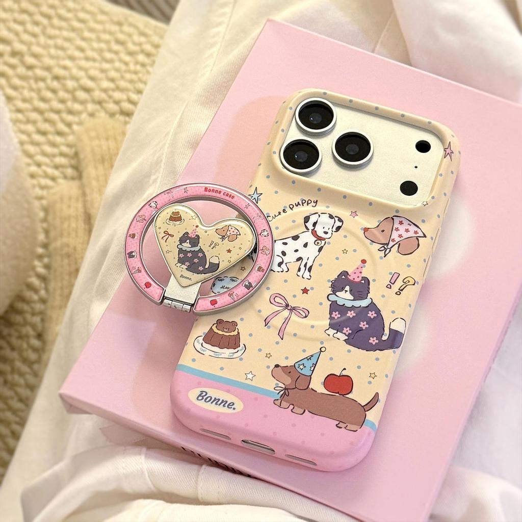 Cute Animal Magnetic Phone Case Compatible with iPhone 16, iPhone 17, and iPhone 17 Pro Max