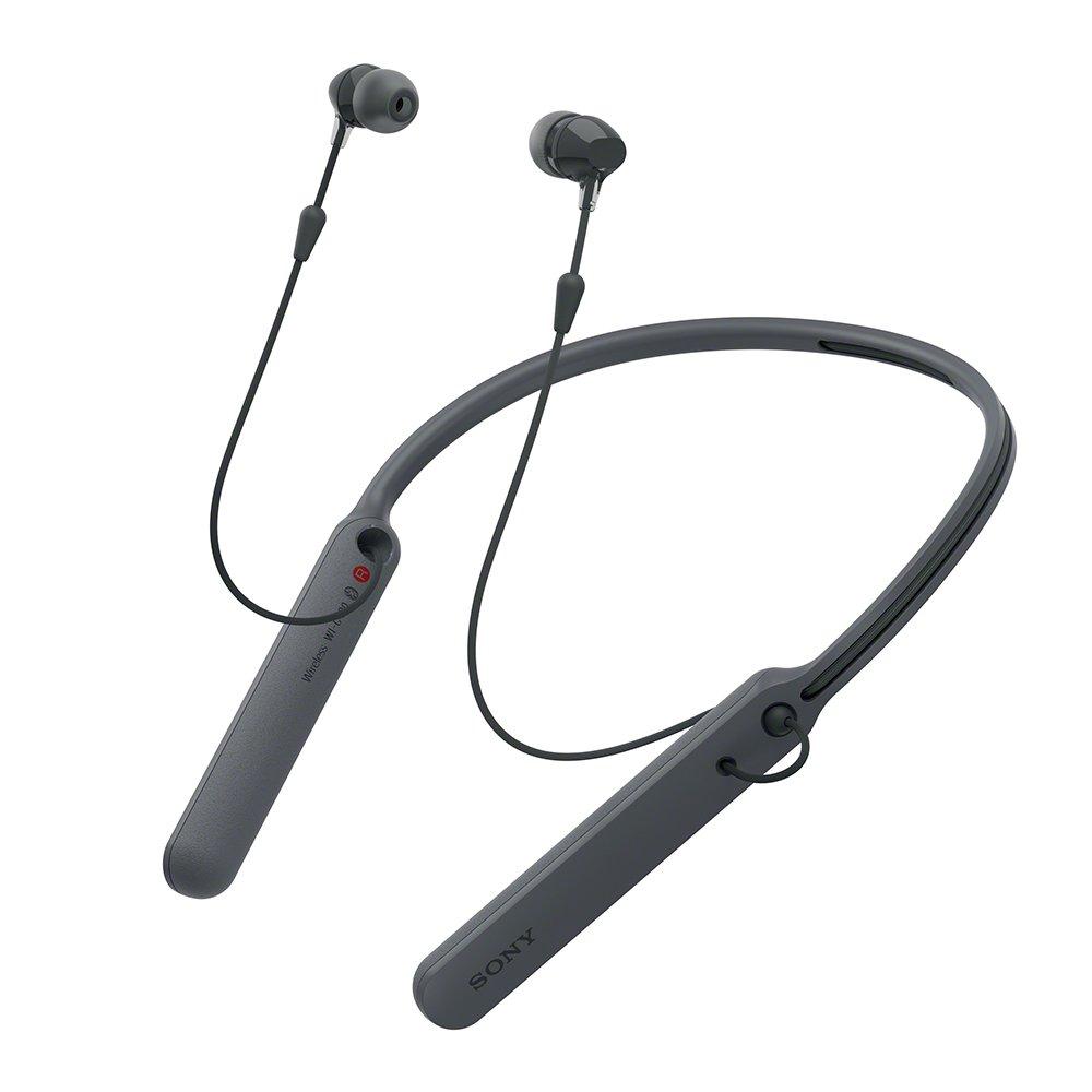 Sony Wireless Bluetooth Up to 20 Hours of Continuous Headphones with 2017 Black WI-C400 Earphones Compatible, Playback, In-Ear Microphone, Model,