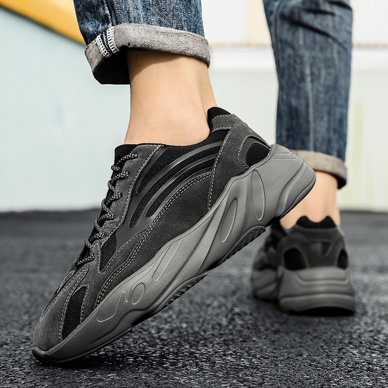 Podzimní kokosové boty pánské 700v2 uhlově šedé dad shoes ins trendy platforma sportovní pánské neformální všestranné protiskluzové boty