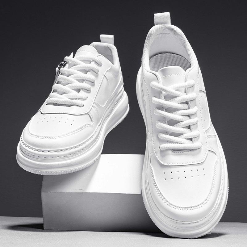 Men's shoes spring summer 2025 new trend round head versatile breathable platform sports leisure color matching comfortable men's shoes