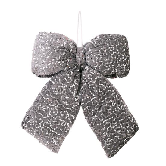 Christmas Bowknot Sparkling Sequins Decor Twist Tie Velvet Bows Xmas Tree Wreaths Garland Gift Wrapping Wedding Decor