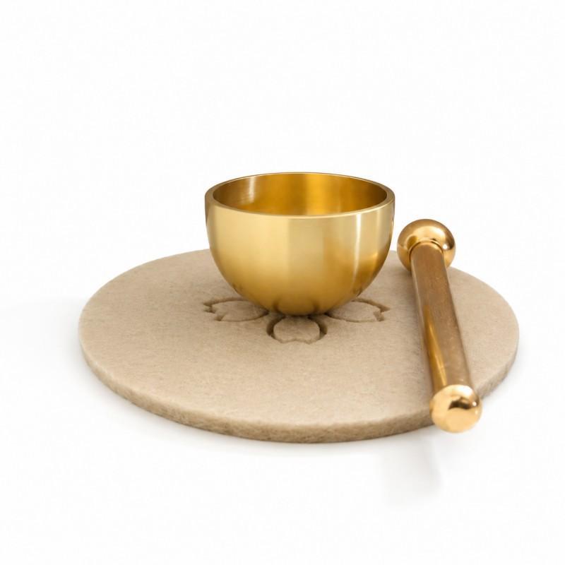Portable Small Brass Singing Bowl Premium Sound Healing Gift for Home Ornament Meditation Relaxation Stress Relief