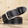 Womens Genuine Leather Belt With Stitched Edge Alloy Pin Buckle Slim Casual Waistband Pants 2.5cm Width