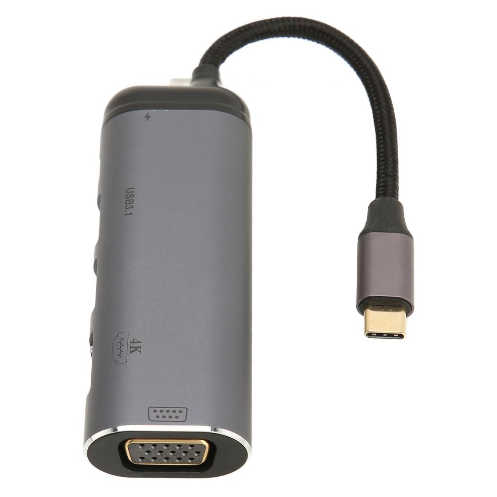 Type C Docking Station Multifunctional Type C to PD100W USB3.1 USB2.0 Type C2.0 4K Type C Hub for