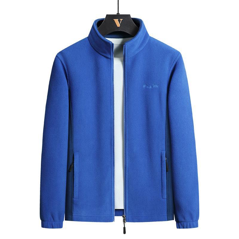 Men's Plus Size Lamb Fleece Jacket - Warm, Loose Fit for Autumn and Winter