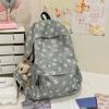 Schoolbag Japanese Ins Niche College Wind Star Schoolbag Female Student Korean Version Large Capacity Backpack Mori Simple Backpack
