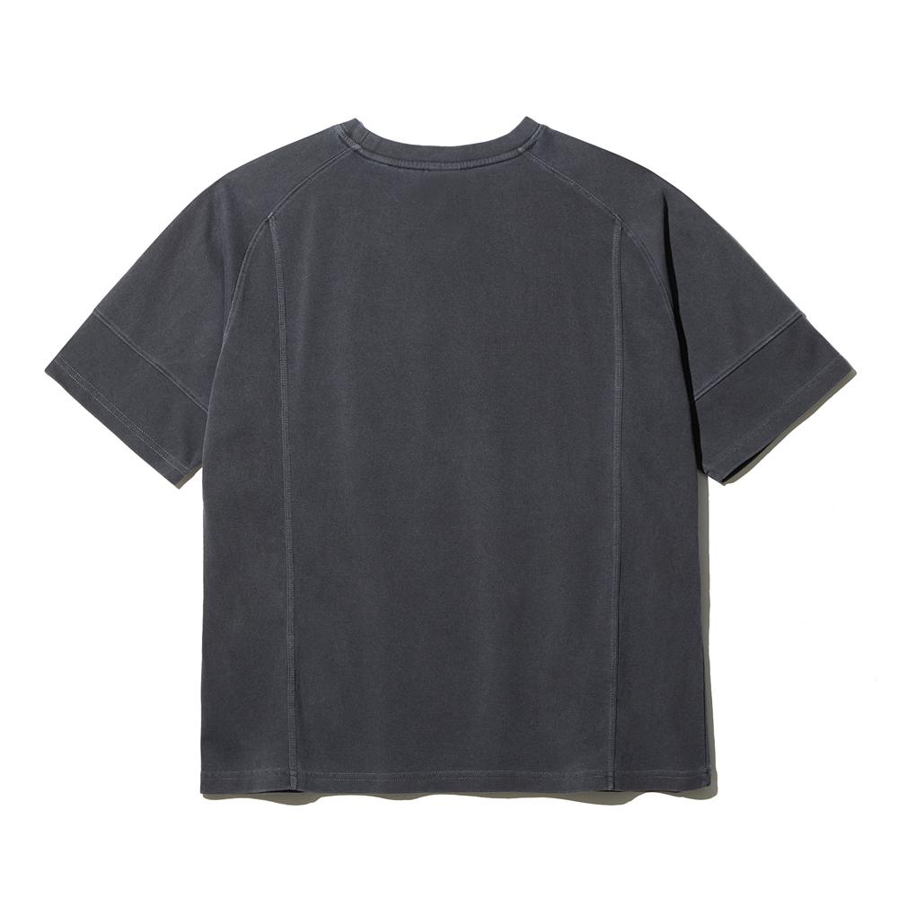 WANGGWAN Pigment Washed Oversized Short Sleeve T-Shirt (Charcoal)