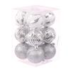12-Piece 6cm Glitter Wave Christmas Ball Set for Tree and Ceiling Decoration
