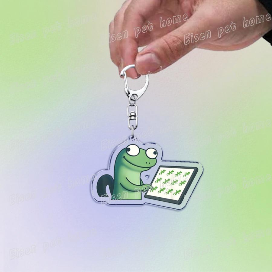Funny Lizard Lizard Lizard Cute Keychain Llavero Accessories Bag Elio Meme Keychains Keyrings Jewelry Fans Gift
