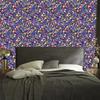 Blue and purple wildflowers wallpaper for living room and bedroom 50x1000