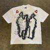 Xiao Chen Story 260g Heavyweight Pure Cotton Oversize Trendy Harajuku Style Printed Tshirt For Teens Summer Short Sleeve Rou
