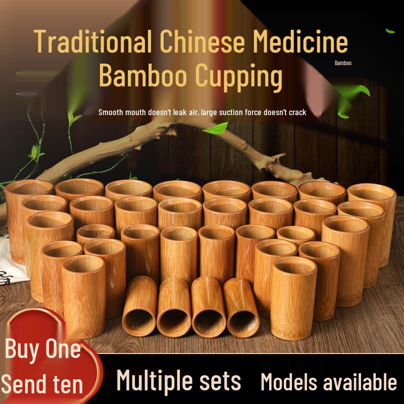 Bamboe Cupping Set: TCM Vuurbekers en Potten voor Thuis of Tuin Gebruik