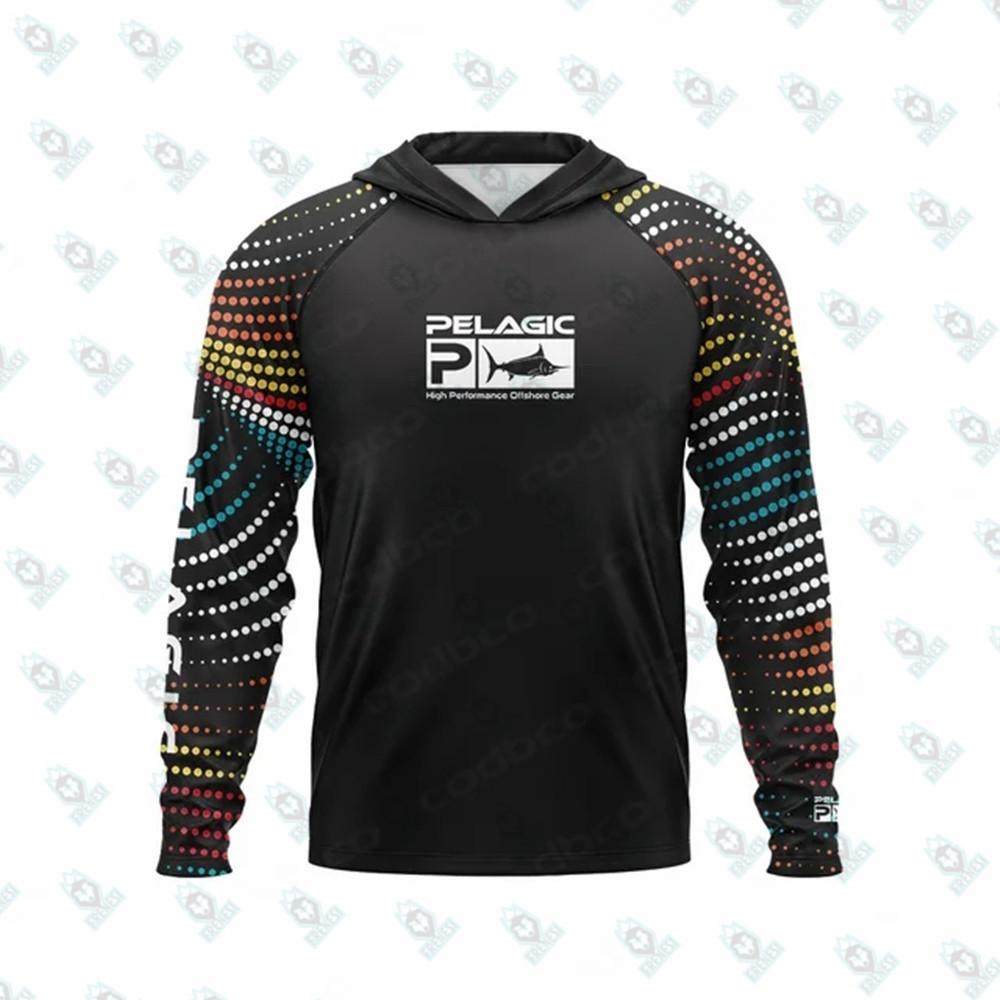 Cross-border Pelagic hooded fishing suit outdoor summer long-sleeved sunscreen T-shirt quick-drying breathable luya fishing suit XXS