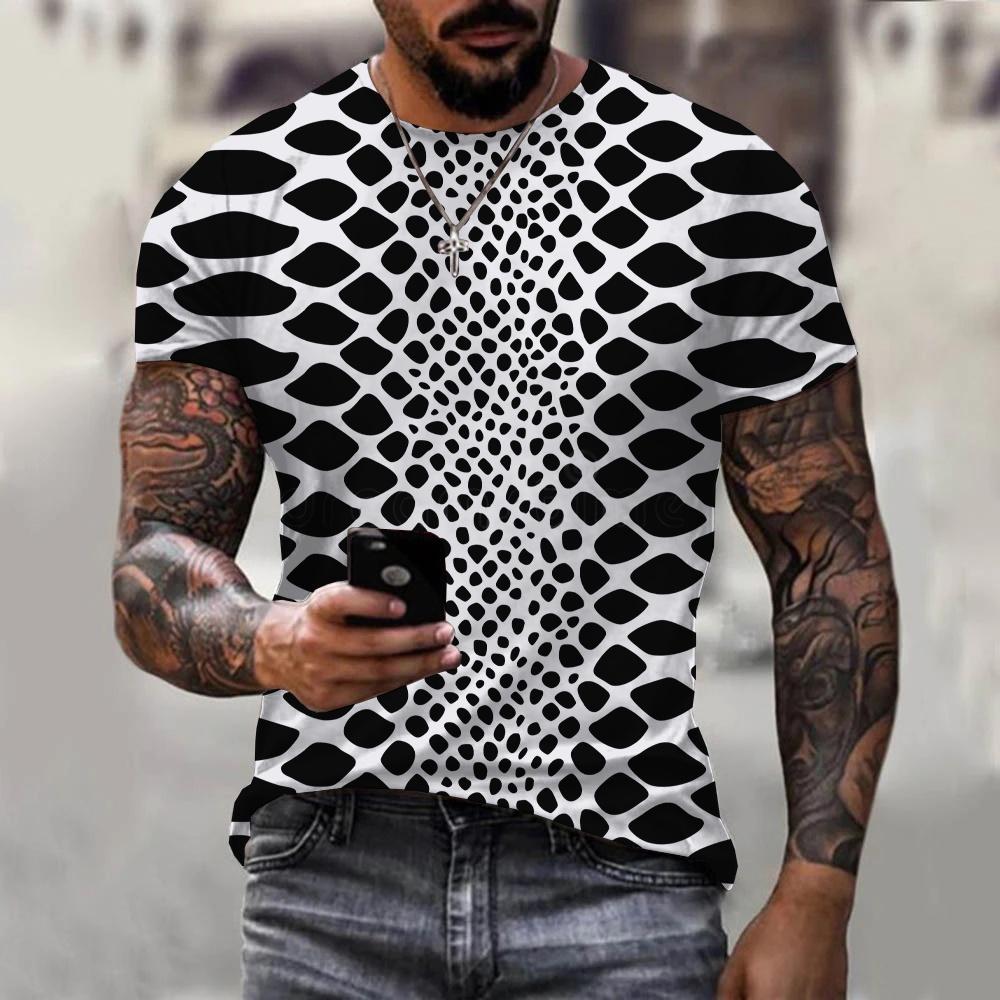 3D Printed Snake Pattern T-shirt Fashion Casual Trendy Cool Men's Women's Hip Hop Short Sleeve T-shirt