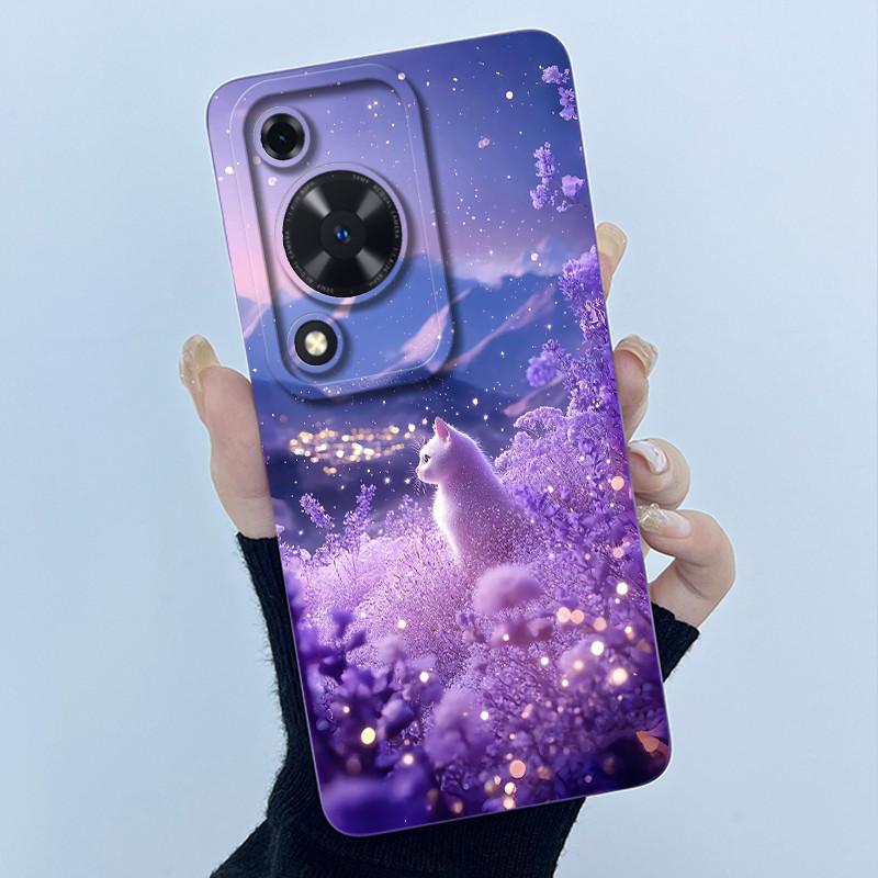 For Huawei Nova Y72 Phone Case Fashion Simplicity Flower Matte Silicone Shell For Huawei Nova Y72S Y63 Y 72 Back Cover Housing