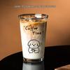Qiwei Cartoon Dog Thickened Transparent Glass Drinking Cup