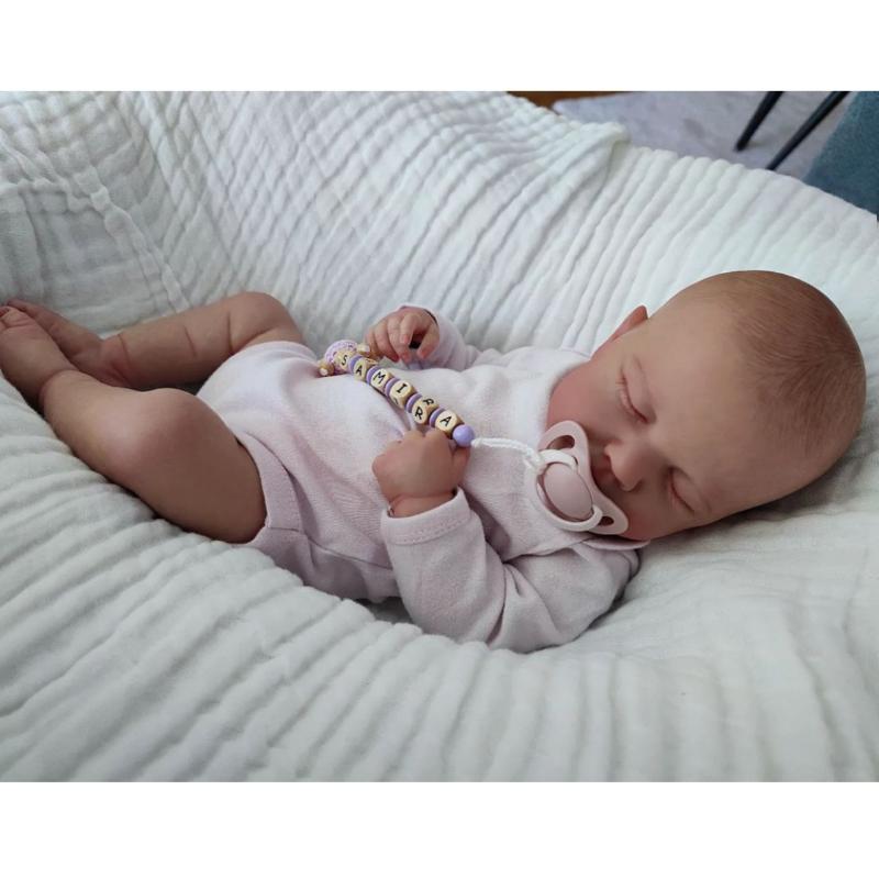 49 Cm Cloth Body Simulation Reborn Doll Lifelike Sleeping LouLou Rebirth Baby Dolls Children Elderly Accompany Toy Pregnant Woman Practice Gift Doll