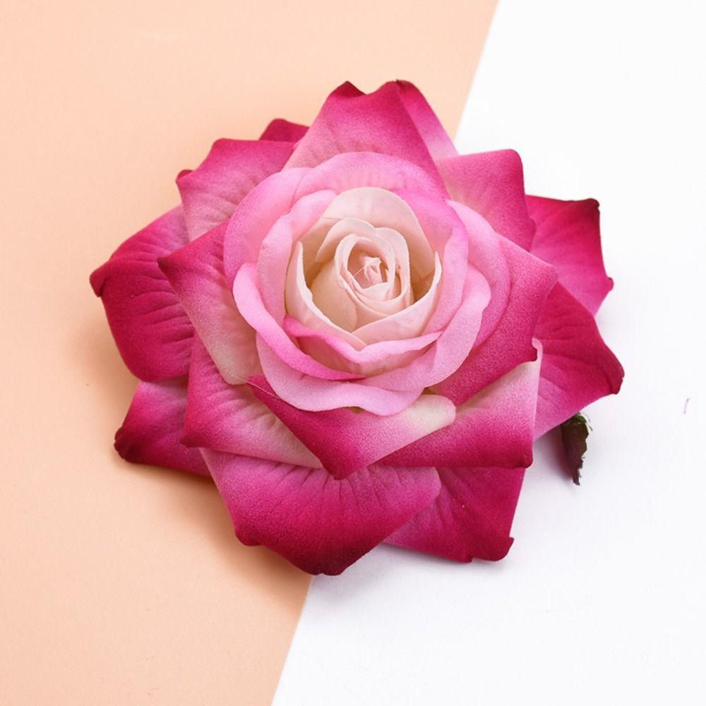 Real Touch Artificial Roses Flowers 10CM Fake Flowers Silk Roses Head  Party Wedding Decor