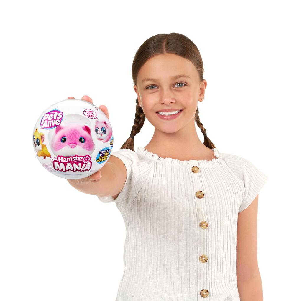 Pets Alive Hamstermania by ZURU Hamster Electronic Pet Sounds Interactive Hamster Ball Toy for Girls and Kids 9543D (Purple) 20+