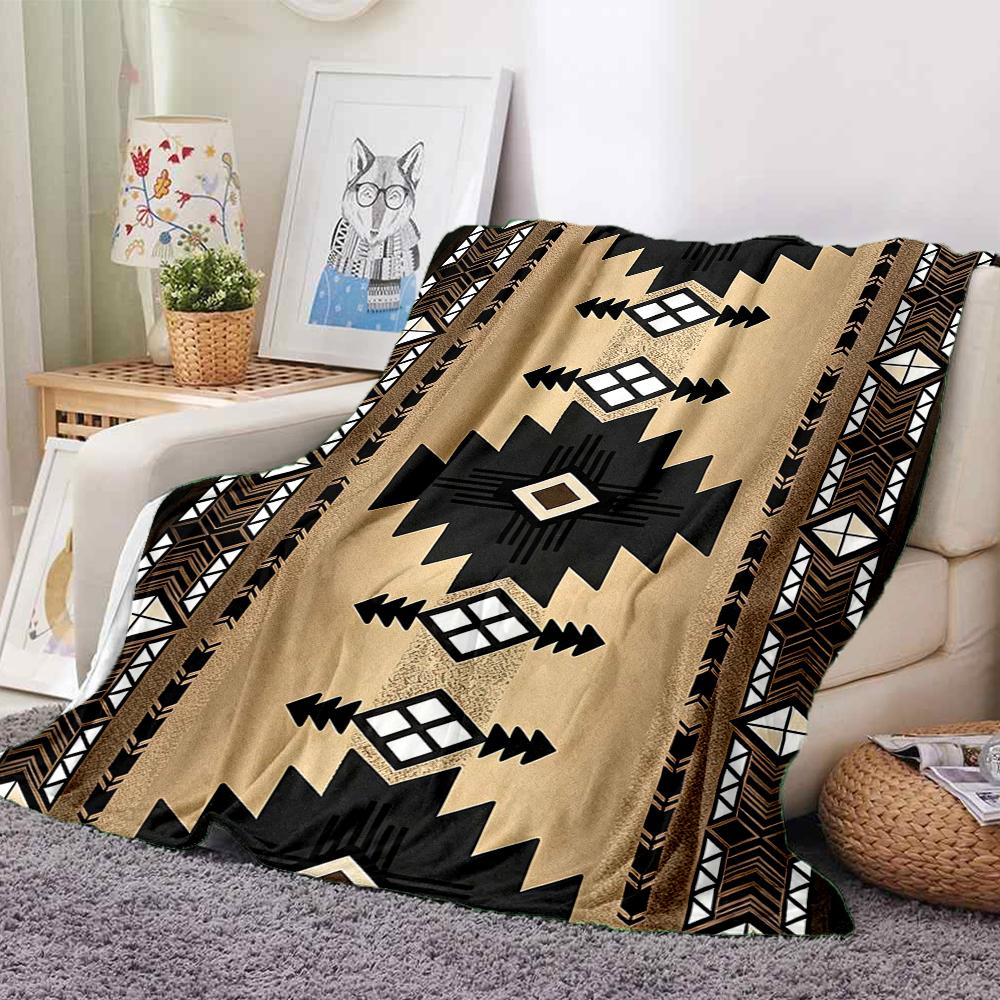 1Pc Native American Blanket Soft And Comfortable Casual Warm Camping Travel Christmas Halloween Xmas Gift M924454