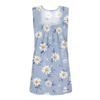 Square Collar Tank Top Women Print Tank Tee Casual Loose Fit Sleeveless Shirt