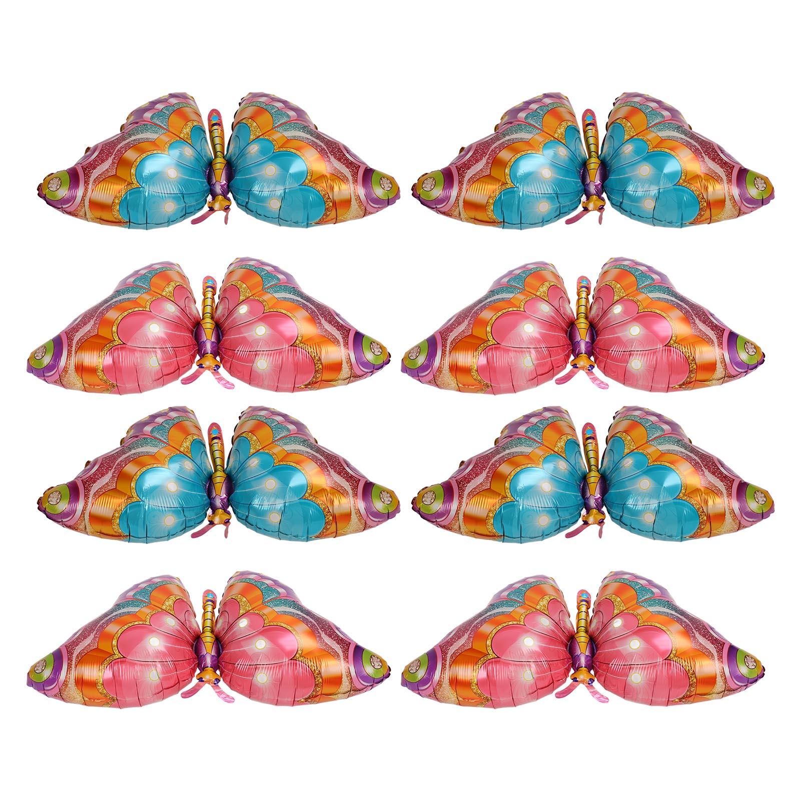 

8 шт. 3D бабочка фольгированный воздушный шар многоразовый самозапечатывающийся алюминиевый фольгированный воздушный шар в виде животного бабочка