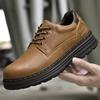 Autumn New Outdoor Casual Leather Shoes Men's Low-top Cowhide Tooling Shoes Men's Lace-up Men's Single Shoes Tide