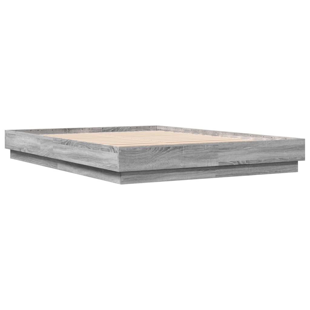 Bed Frame Gray Sonoma 120x200 cm Particleboard