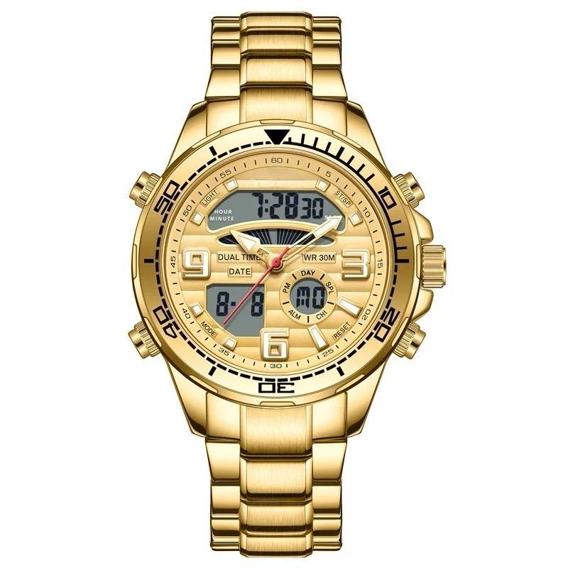 Top Brand Luxury Digital Mens Watches Top Luxury Sport Quartz Wristwatch For Men All Steel Military Waterproof Clock+Box