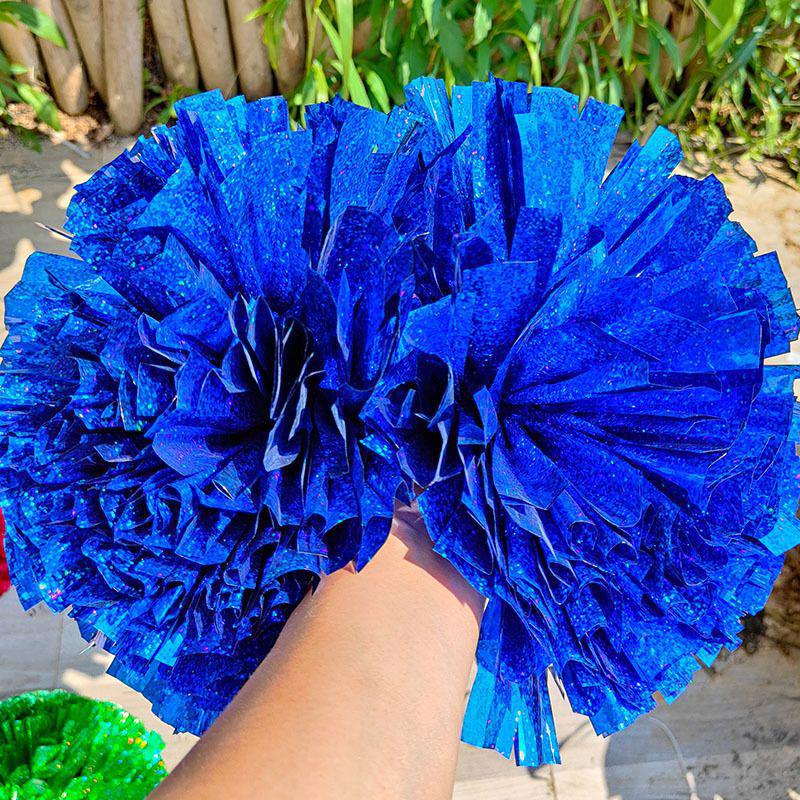 Rainbow Laser Cheerleading Pom Poms