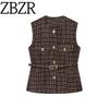 ZA Fall and Winter New Women's Clothing ZR Fashion Wind Fashion Minimalist Belt Decorative Texture Vest 1165320 330