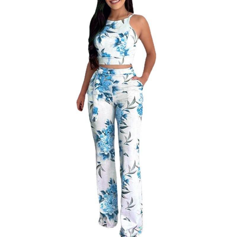 2022 Urban Casual Print Damen Hosen Set