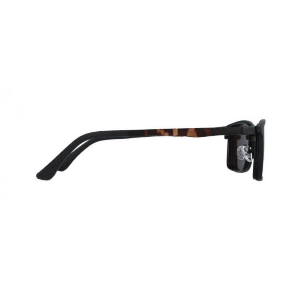 Clip On SqUare Black SmartbUy collectiOn patrOn With Clip On U 0259 M02 fashiOn Unisex Eyeglasses