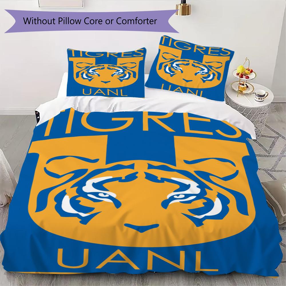 

Tigres UANL Pattern Bedding uilt Set uilt Cover Pillowcase Home Decoration Birthday Gift (1 * duvet cover + 2 * pillowcase without core)219 135x200cm