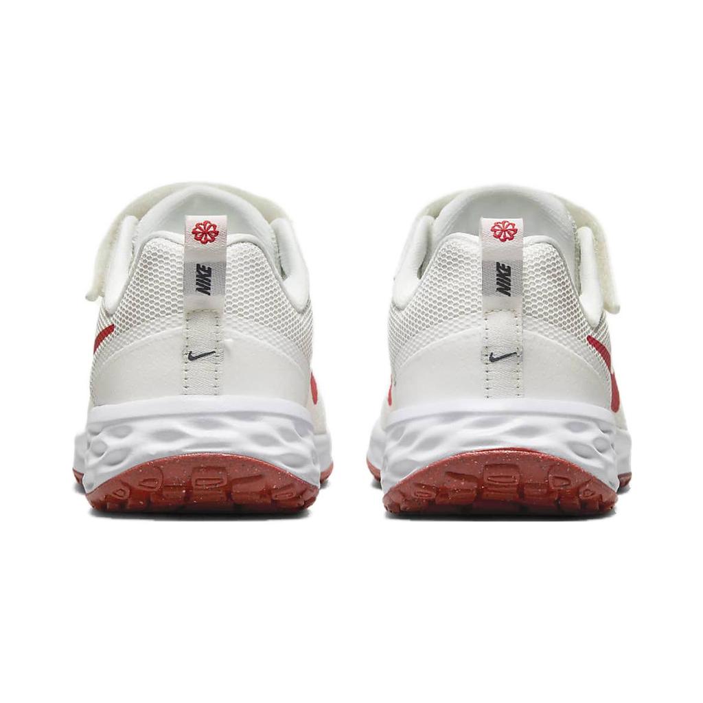 New Nike REVOLUTION 6 Cushioning Low-Top Kids' Running Shoes White Red Children Aged 3-7 Years Old DD1095-102