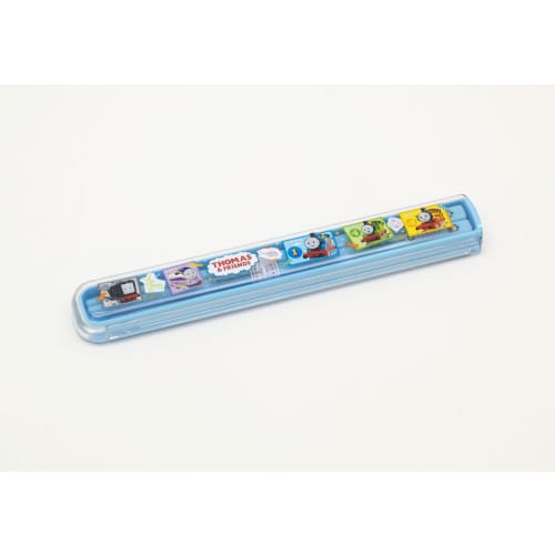 OSK Thomas the Tank Engine Pull-Lid Chopstick Box Set, Blue [HS-11] Dishwasher Safe