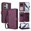 Wallet Case for 600 Lite 5G - Leather/PU, Purple, With Lanyard