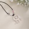 KT cat auspicious cloud lock bell necklace niche design safety lock Hello Kitty necklace sweet gift for girlfriend